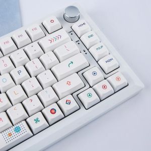 Accessoires thème néon 127 touches pbt keycaps xda profil iso disposition anglaise coréen pour le jeu de gamis RVB Keyboard pour Cherry MX Switch