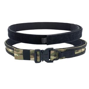 Accessoires Nouveau 1,5 pouce Black Dright Fighter Belt Tactical MOLLE CELaire multicam Cs Outdoor Military Hunting Combat Belt With Inner Belt