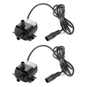 Accesorios Nueva mini bomba de agua sumergible pequeña de 2X 12 voltios para bricolaje Enfriador de pantano PC CPU Fuente de refrigeración por agua Caída de agua 63 GPH