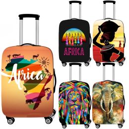 Accessoires New African Tribal Lion Buggage Protective Cover Suitcase Couvre Couvre-poussière Élastique pour 18 à 32 pouces Accessoires de voyage