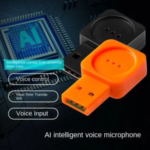 Accessoires Nieuwe AI Smart Voice Multifunction Microfoon Portable USB Smart Voice Control Multicolor Language Converter voor Win 7/8/10