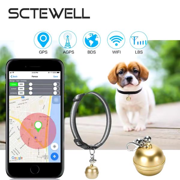 Accessoires Nouveau arrivée IP67 Collier de compagnie étanche GSM GSM AGPS WiFi LBS MINI LIGHT GPS Tracker pour animaux de compagnie Locator de suivi de moutons de bétail pour animaux de compagnie