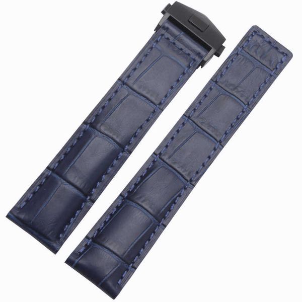 Accessoires Nouveaux bracelets bleus de montre de surveillance d'arrivée 20 mm 22 mm STRAPE DE COURTURE GÉLIQUE AVEC DELAGEMENT ACI