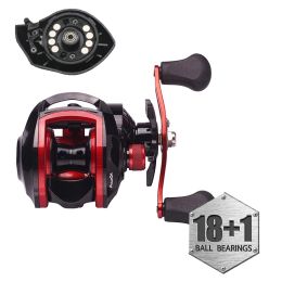 Accesorios Nuevos baitcasting 18+1bb Fishing Reel 10.1: 1 Alta velocidad 8 kg Max Raging Fishing Reel para lubina en el medio ambiente oceánico pesca de carrete