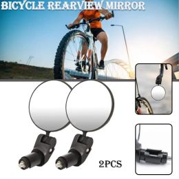 Accesorios Nuevo espejo del extremo de la barra de bicicleta 360 ° Vista trasera de bicicleta de montaña giratoria de montaña