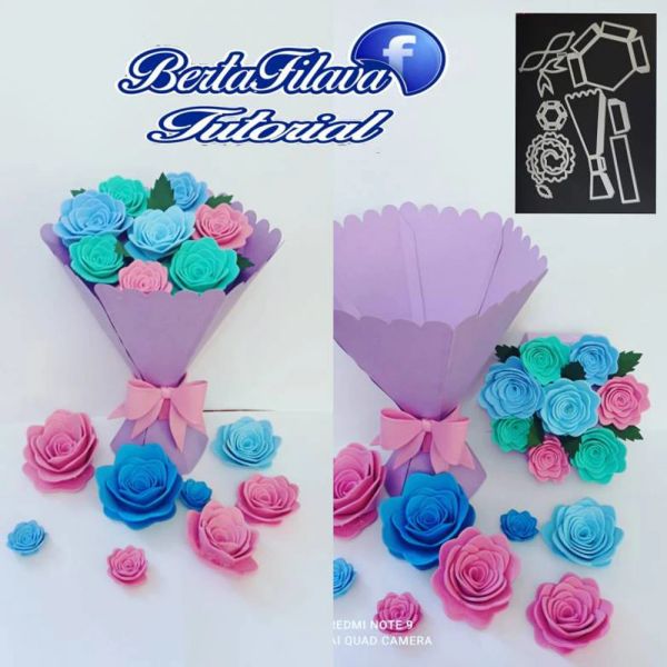 Accessoires Nouveau bouquet kit métallique Décoration de coiffure décoration Carte de papier Scrapbook EMING DIY COUPE Bertafilava