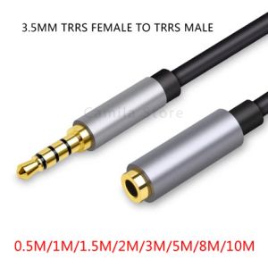 Accessoires Nouveaux écouteurs pour casque stéréo audio microphone TRRS Extension Câble câble pour les téléphones en haut