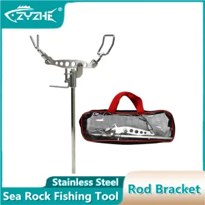 Accessoires Nieuwe vissersstangbeugel 304 Roestvrij staal Singleleg Ground Multianne aanpassing Rocky Stone Blockhouse Sea Fishing Tools