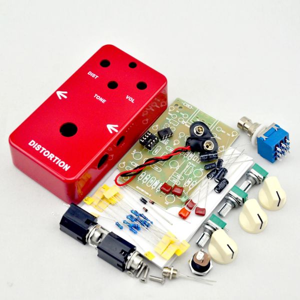 Accessoires Nouveau Landtone Diy Distortion2 Effet de guitare pédale TOUT KIT VRAI TRUE BYPASS AVEC 1590B Boîtier