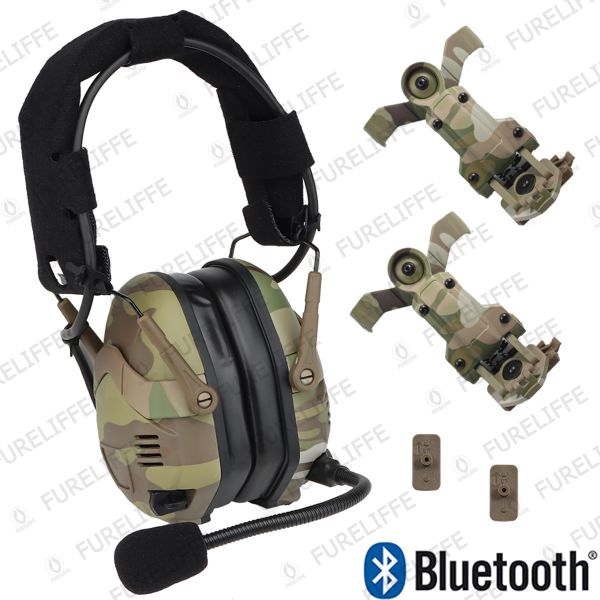 Accessoires Nouveaux! Réduction du bruit Casque Bluetooth tactique pour Ops Core Arc et Wendy Mlok Casque Hunting Shooting Taping Reccharteable