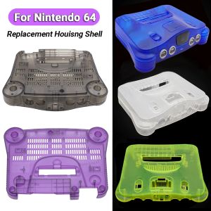 Accessoires Nouveau boîtier de logement de remplacement Case translucide compatible pour Nintendo N64 Retro Video Game Console Transparent Boîte