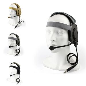 Accessoires Nouveaux casques tactiques Headswaring Combat Communication CoadSets pour les jeux CS Hunting Airsoft Headphone Utilisation avec PTT