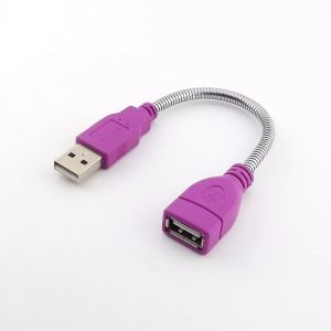 Accessoires Nouveau câble d'extension USB 1PCS Purple USB 2.0 Un bouchon masculin à une jack extension flexible Metal Stand Cable 15cm