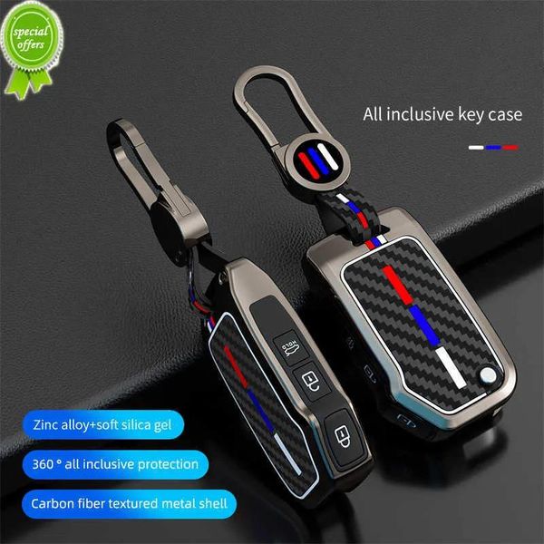 Accesorios Nueva aleación de zinc Coche Flip Key Case Cover Shell Fob para KIA Rio 3 Ceed Cerato Sorento K3 K4 K5 Sportage R GT Stinger Forte Llaveros