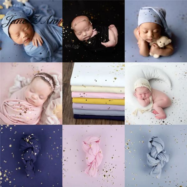 Accesorios Fotografía recién nacida Configuración de fondo Baby Baby Stary Sky Temo envuelto Estudio de telas para niños Propiedades de fotografías