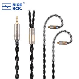 Accessoires Nicehck Blackcat Écouteur Câble zinc Copper Alloy Huile Fil de mise à niveau trempé 4,4 MMCX 0,78 mm QDC N5005 2PIN POUR TANGZU FUDU IEM