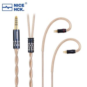 Accessoires Nicehck CoaxialSir 6N Foil argenté plaqué OCC et fil d'écouteur mélangé plaqué argenté 3,5 / 2,5 / 4,4 mm mmcx / 0,78 2pin pour les jeunes SE425