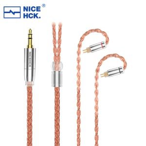 Accesorios Cable NiceHCK OrangeSir HIFI 8 núcleos 6N OCC + Cable mixto de cobre de alta conductividad 3.5/2.5/4.4 MMCX/0.78/N5005 Pin para T3 PLUS ZERO