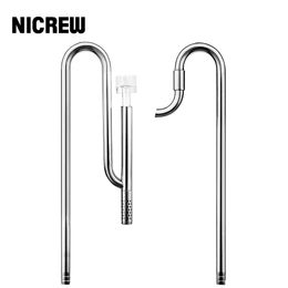 Accessoires NICREW Tuyau de nénuphar d'aquarium avec écumoire de surface entrée et sortie en acier inoxydable pour filtre d'aquarium filtre de réservoir de poissons planté