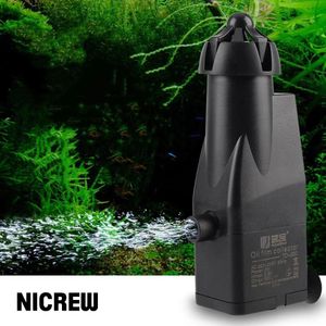 Accessoires NICREW Aquarium Surface Oil Skimmer Filter Mini Mute Auto Oil Film Processor Remove Tool voor Fish Tank Waterfiltratie 220240V