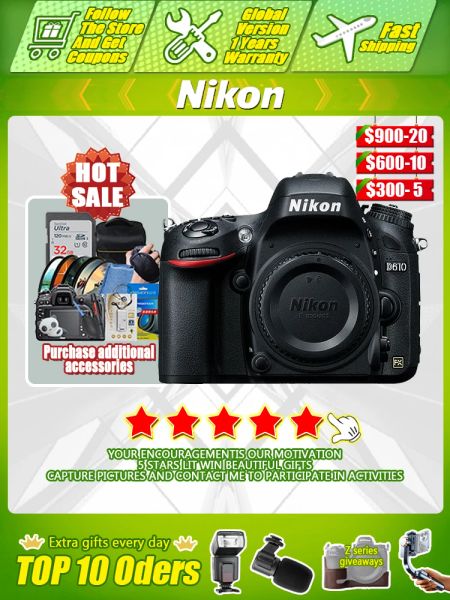 Accessoires Nikon D610 DSLR Camera 24 Megapixel Full Frame SLR Digital Camera