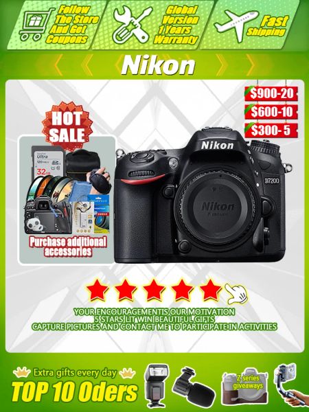 Accessoires Nikon D7200 DSLR Caméra 24 mégapixels APSC Frame SLR Digital Camera