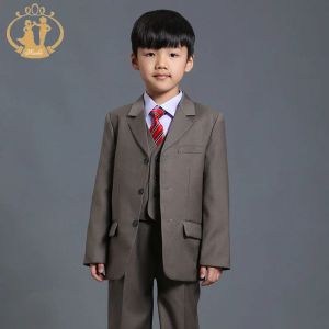 Accessoires behendig pak voor jongen babyjongens pakken voor bruiloften roupas infantis menino garcon terno menino boy outparden kinderen blazer 3 stcs