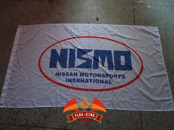 Accesorios Bandera de logotipo de Nismo, bandera de NISMO Car Racing Club, 90*150cm Polyster Banner, Flag King
