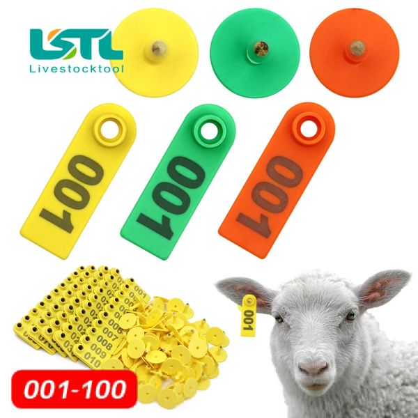 Accessoires n ° 1500, signes d'oreille de mouton avec le mot oreille, frappe au Laser, boucles d'oreilles à tête en cuivre, carte d'identification des animaux de ferme, livraison gratuite