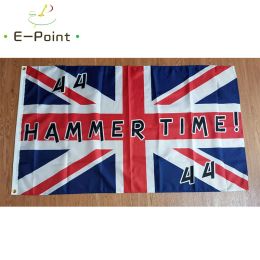 Accessoires n ° 44 Lewis Hamilton sur drapeau britannique 2 pieds * 3ft (60 * 90cm) 3ft * 5ft (90 * 150cm) Taille Décorations de Noël pour les cadeaux de bannière de drapeau à domicile
