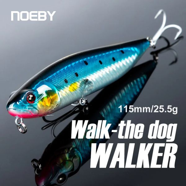 Accessoires Noeby 115f 25,5g Topwater crayon Crayon Walker Fisher Lures Appâts durs artificiels pour le broche