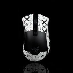 Accesorios Pegatina de ratón no liple para Razer Deathadder V2 V2 X Design Ratones inalámbricos Cubierta lateral de la almohadilla resistente al sudor Accesorios para juegos