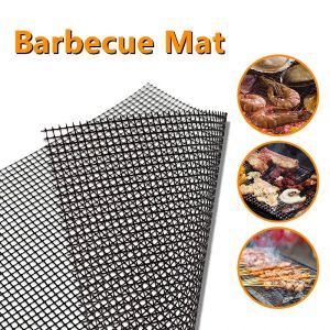 Accessoires anti -aanbak draad mesh grill mat barbecue accessoires hoge temperatuur resistent bbq rooster buiten bakkussen ovengereedschap hot verkopen
