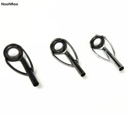 Accesorios noonroo modelo fst caña de pesca tops#4 /#5 /#6 sier /negro /gris color punta estándar para girar y castin 10pcs /bolsa
