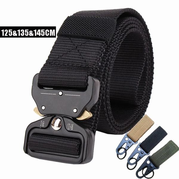 Accessoires Nylon Tactical Tactical Army Military Metal Belts Men Police Duty Training Taist Belt Quality Quality Strap Hunting Accessoires