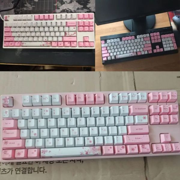 Accesorios OEM PBT Cherry Blossom KeyCap Mechanical Keycaps Capas