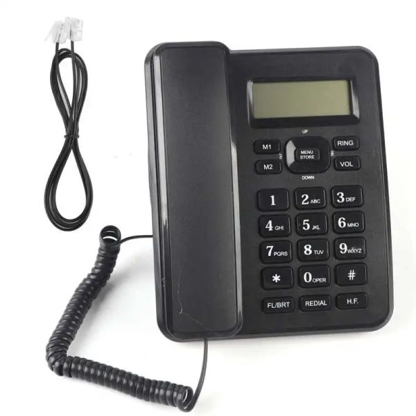 Accessoires Office Téléphone Home Landline Phone Bureau de bureau Fixé Téléphones câblés avec affichage d'identification de l'appelant pour Home Hotel Office Business Desk Téléphone