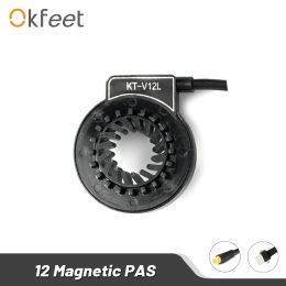 Accesorios OKFEET KT PAS KUNTENG DOBLE HALL 12 Sensor de asistencia de pedal de punto magnético para kit de conversión de bicicletas eléctricas