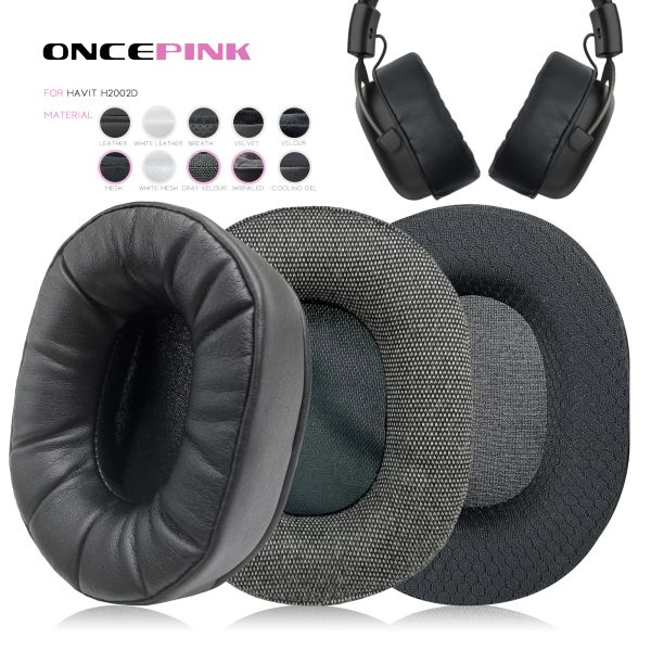 Accessoires Oncepink Coussinets d'oreille de Remplacement pour Havit H2002D H2008D Casque épaissir Coussin Oreillettes Bandeau Cache-Oreilles Cache-Oreille Faisceau de tête