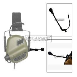 Accessoires OPSmen Earmor Tactical S04 / S09 / S10 Collection de microphone Microphone Boom Mic pour Earmor M32 M32H casque tactique