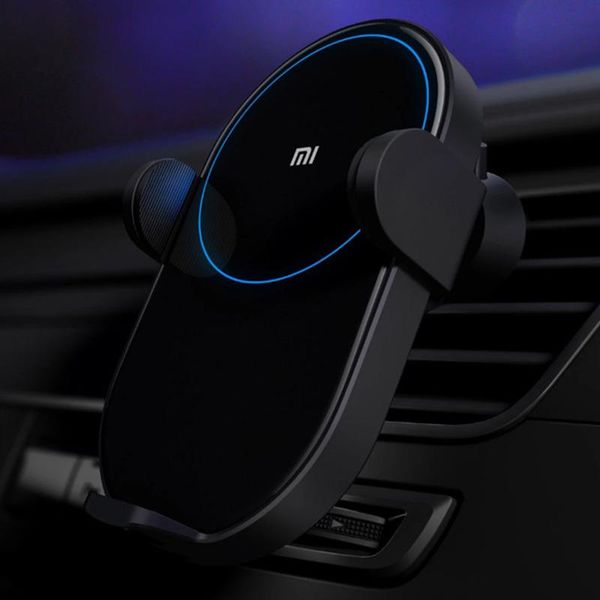 Accessoires Original Xiaomi Mi 20W Max Qi Charger de voiture sans fil Pinche Auto avec capteur infrarouge intelligent Porte-téléphonie de voiture à chargement rapide