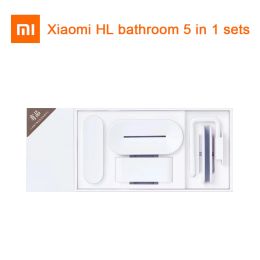 Accessoires Original Xiaomi Mijia HL Salle de bain Nouveau 5 IN1 SET TOULLS HORD BOX SOOT Rangement de rangement et support de téléphone pour la salle de bain Exquise Life