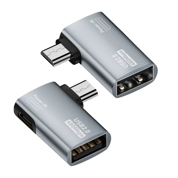Accessoires Adaptateur de câble OTG 4K 90 degrés Angle gauche Micro USB vers USB Adaptateur OTG pour la tablette TV Fire TV Stick 4K