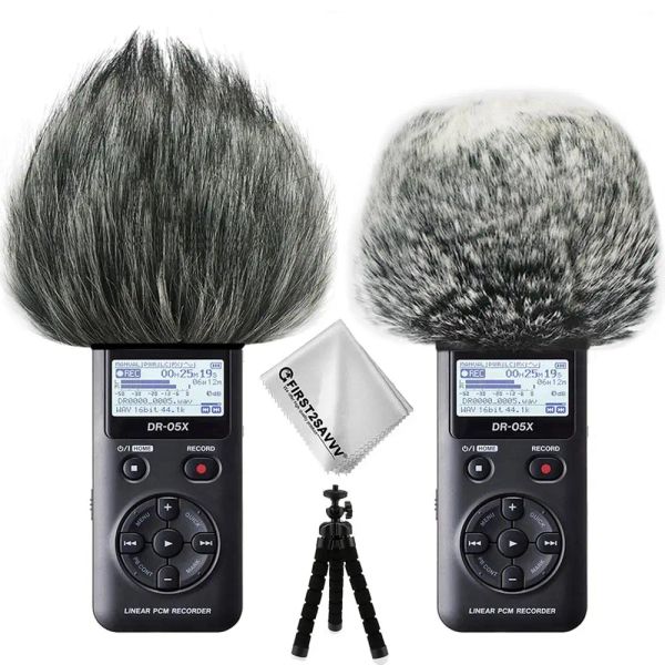 Accesorios Recordadores digitales portátiles al aire libre Microfono Furro Mic Wantscreen Wind Muff para Tascam DR05X DR05 + Mini Trípode