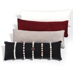 Accesorios Paquete Joyería Almohada Soporte Terciopelo PU Soporte de cuero Organizador Pulsera Caja Brazalete Tobillera Reloj Pantalla P ografía Prop Venta al por mayor 231025