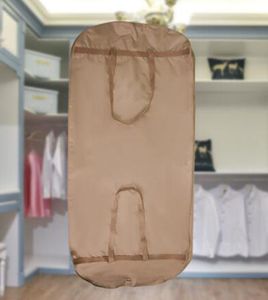 Accesorios Organizadores de embalaje Bolsas de ropa marrón Disfraces - Cubierta de traje colgante para hombres Mujeres Almacenamiento de armario Protector de ropa