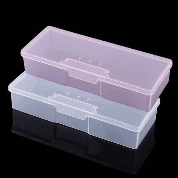 Organisateurs d'emballage d'accessoires en plastique Transparent pour outils de manucure, boîte de rangement pour stylos à dessin, tampon, fichiers de meulage, organisateur, conteneur b