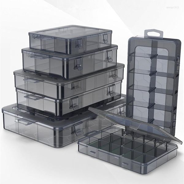 Accessoires Organisateurs d'emballage Boîtes de rangement Organisateur 9-24 grilles Compartiment de conteneur réglable Boîte en plastique Composant Support à vis Présentoir