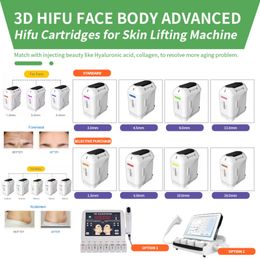 Accessoires onderdelen 3D HIFU -dochteronderneming levert 10000 schoten Hifu Face Tifting Body Shape Wrinkle Removal Press 11 Lijnen