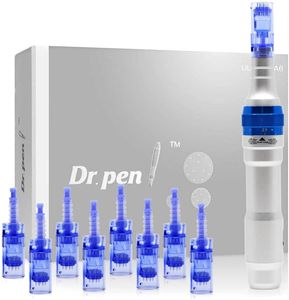 Microneedling Pen Électrique Dr. Pen Ultima A6 Microneedle Dermapen Réglable - Kit d'outils de soins de la peau sans fil Derma Auto Pens pour le visage et le corps à usage domestique